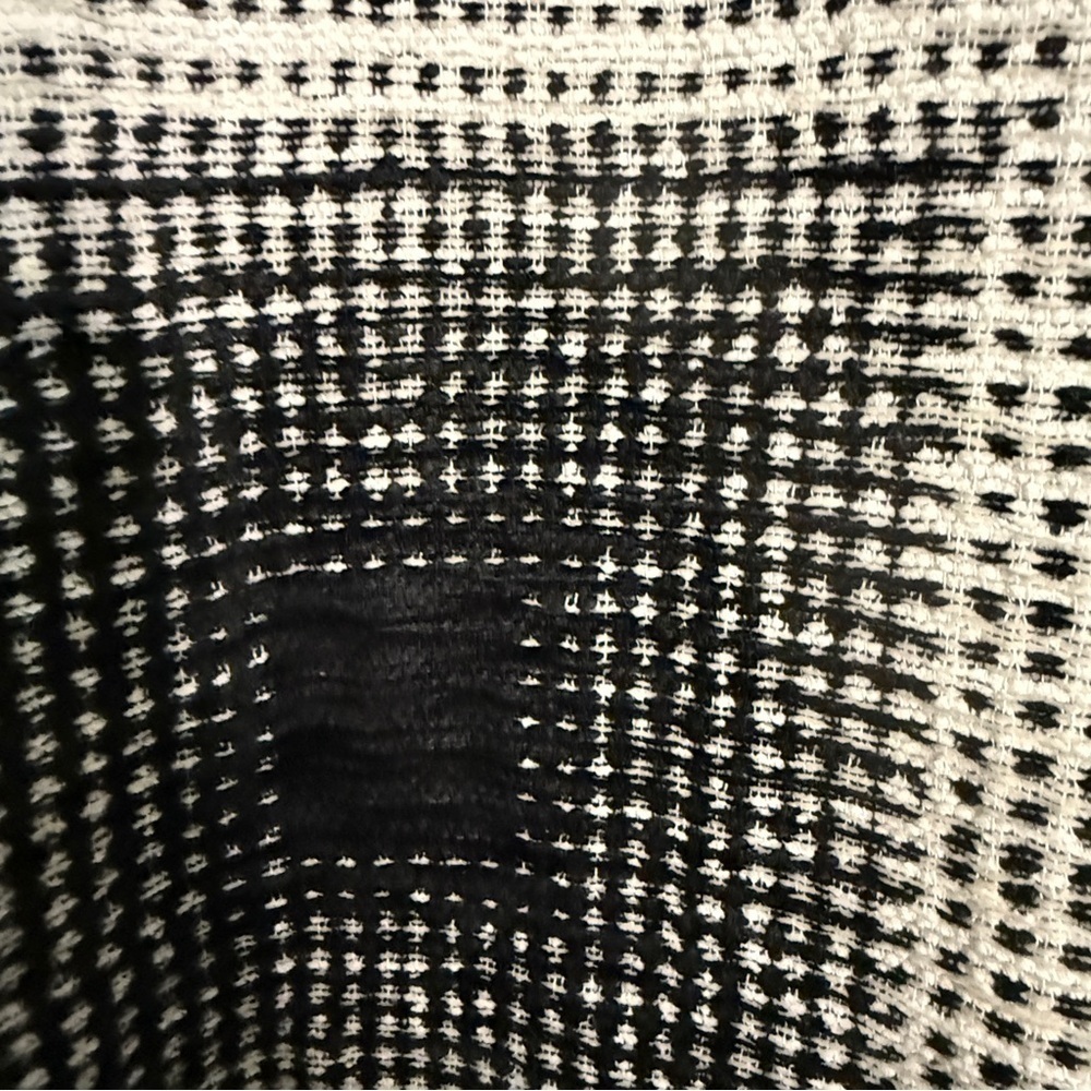 XT Studio Chic Black and White Plaid Open Cardigan, Sz S. - Picture 7 of 10